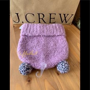 NWT J Crew Girls Pom Pom Hat Beanie PINK TEDDY